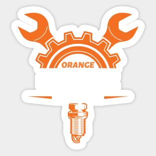 Vintage Orange Garage Car Shirt Sticker